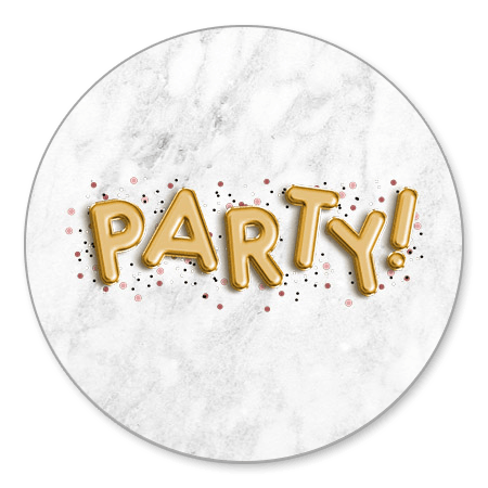 Party! Folieballon en marmer